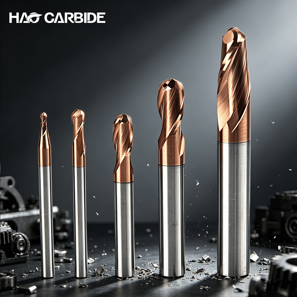 HRC55 2F Ball Nose End Mill 2 HRC55 2F Ball Nose End Mill - Image 2