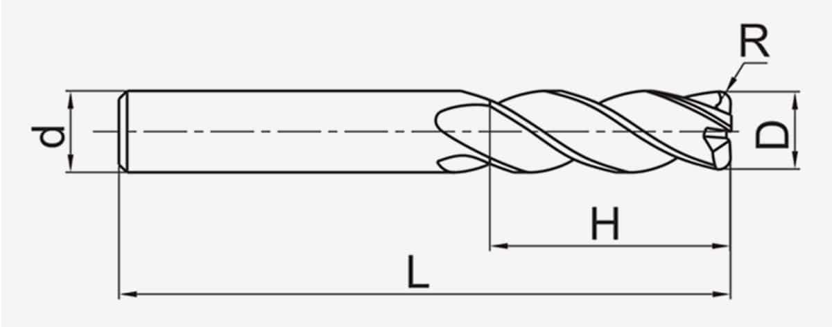 HRC65 4F Corner Radius End Mill Detai04 2