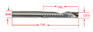 Single End Mill For Wood 6 ONE FLUTE END MILL FOR WOOD